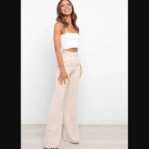 Petal & Pup SNDYS Burland Beige Wide Leg Pants XS - Picture 5 of 12